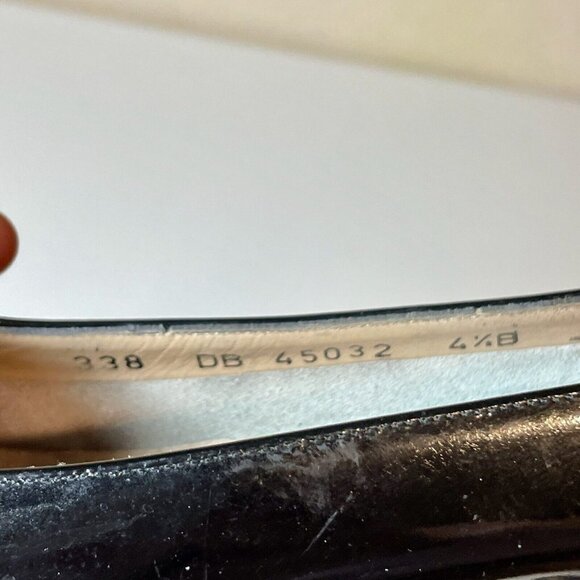 Salvatore Ferragamo Varina Ballet Flats Womens 4.5 B Blac Patent Leather Bow - Picture 8 of 10